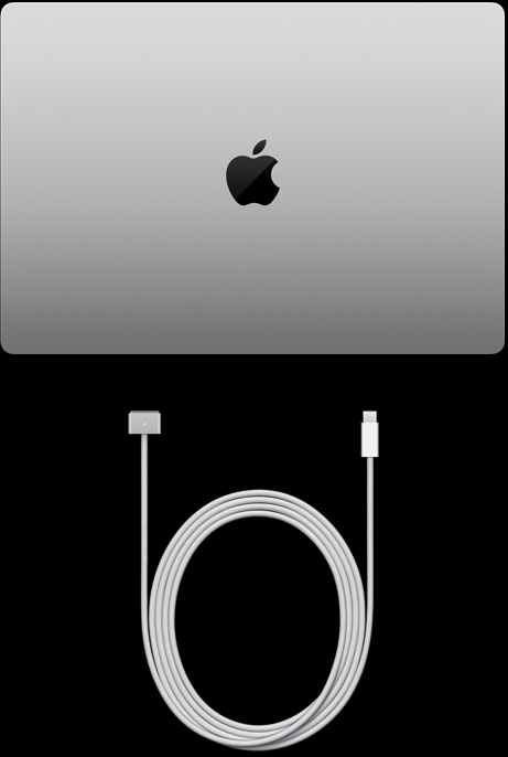 MacBook Pro de 16 inchi și cablu USB-C la MagSafe 3