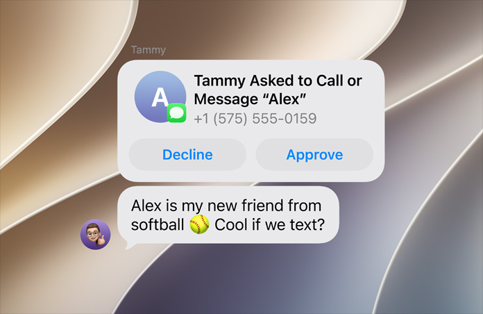 Screen displaying Communication Limits feature.