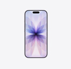 iPhone 17, μπροστινή εξωτερική όψη, χρώμα Λεβάντα, Dynamic Island στο κέντρο της κορυφής