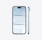 iPhone Air, μπροστινή εξωτερική όψη, χρώμα Γαλάζιο, Dynamic Island στο κέντρο της κορυφής, πλαϊνή εξωτερική όψη, πολύ λεπτό προφίλ, πλαϊνό κουμπί, κουμπί Ελέγχου Κάμερας