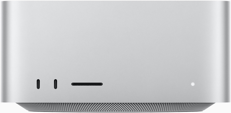 Vista frontal del Mac Studio